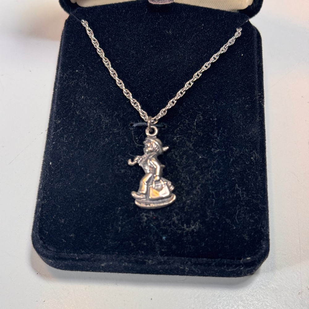 M.I. HUMMEL CLUB Sterling Silver Pendant w/ 20" Sterling Necklace 6g NEW